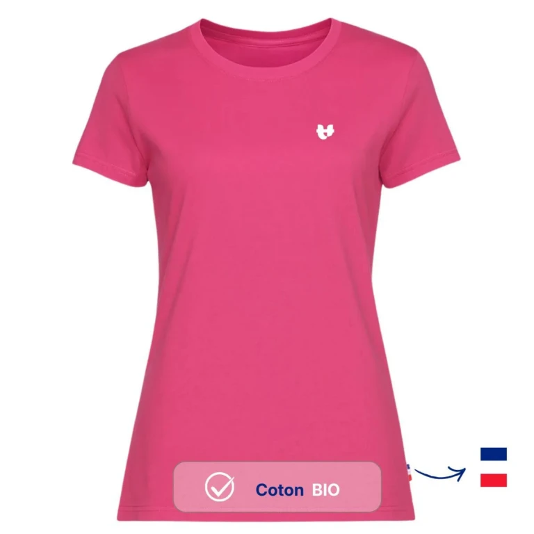 PALÂBA - T-shirt manche courte en coton rose – XL