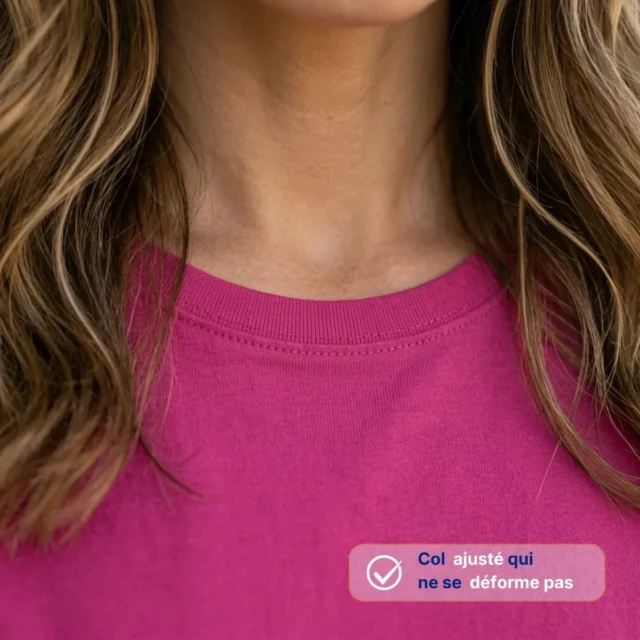 PALÂBA - T-shirt 180g coton bio rose – XL