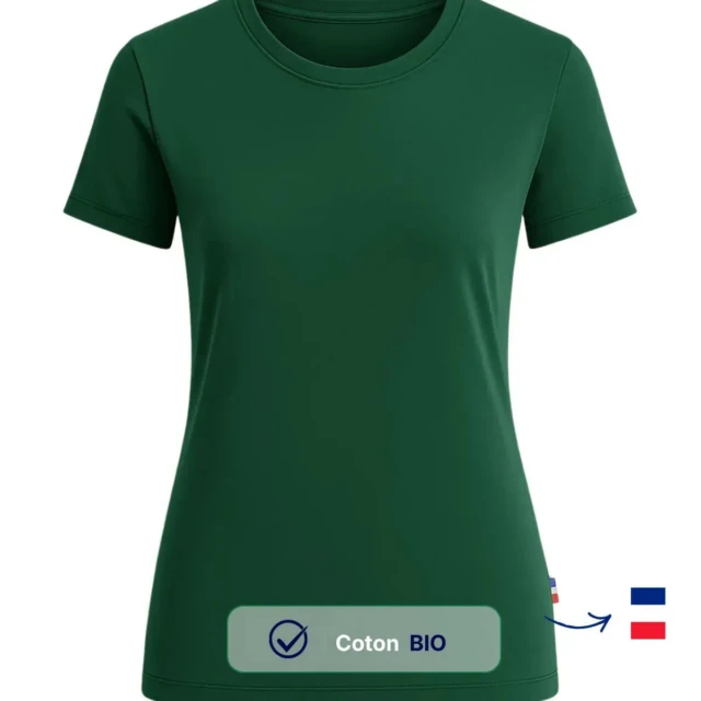 PALÂBA - T-shirt col rond vert en Jersey – XL
