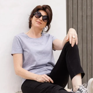 PALÂBA - T shirt coton bio manche courte gris