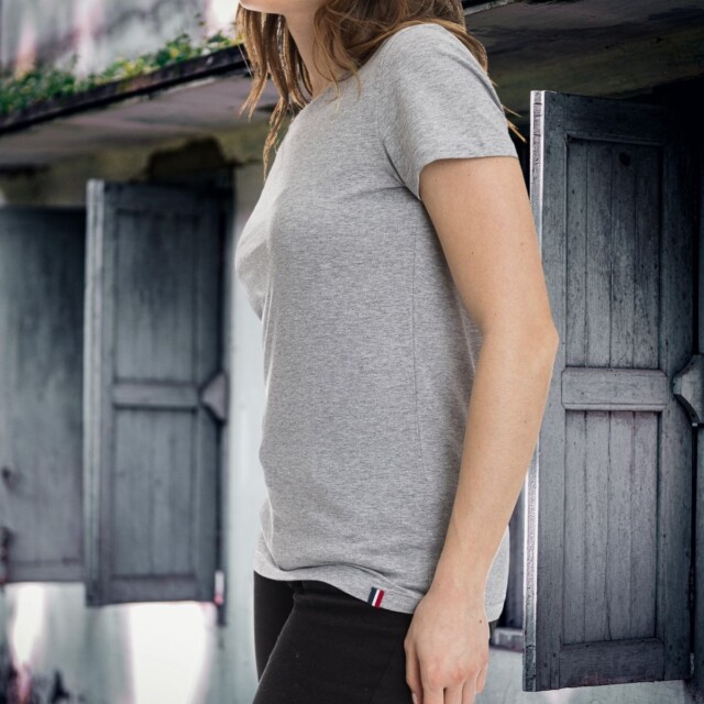 PALÂBA - T shirt coton bio manche courte gris – XL