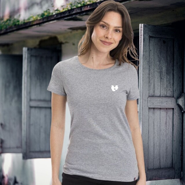 PALÂBA - T shirt col rond manches courtes gris – XL