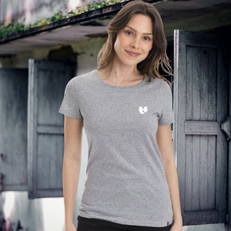 PALÂBA - T shirt col rond manches courtes gris – XL