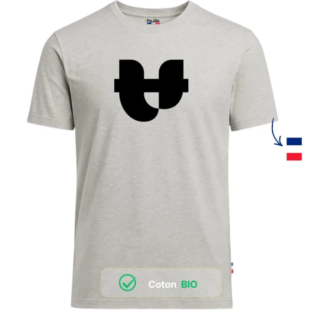 PALÂBA - Tee shirt gris homme imprimé – XXXL / Gris