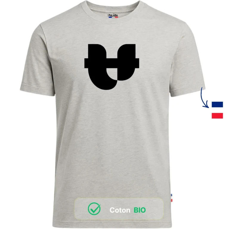 PALÂBA - Tee shirt gris homme imprimé – XXXL / Gris