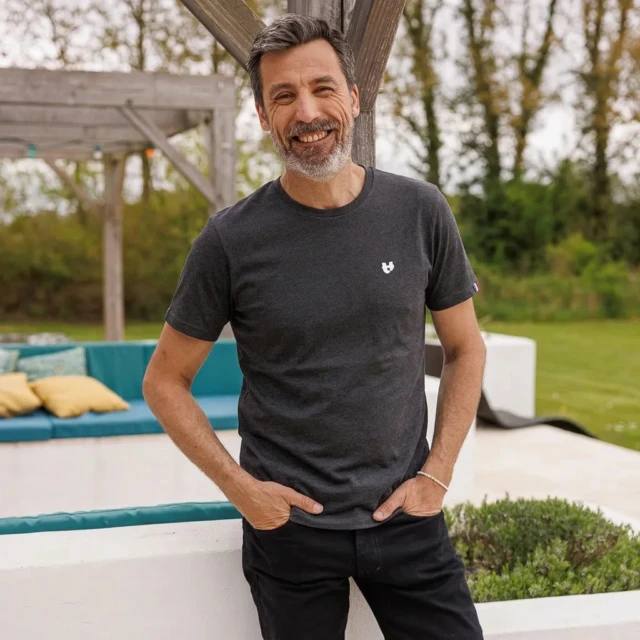 PALÂBA - T-shirt Anthracite coton bio manche courte