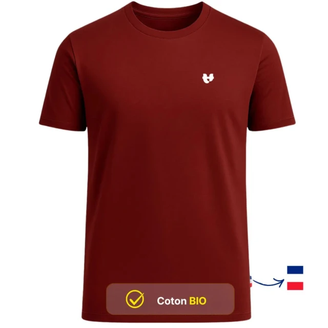 PALÂBA - T-shirt Bordeaux Jersey col rond – XL