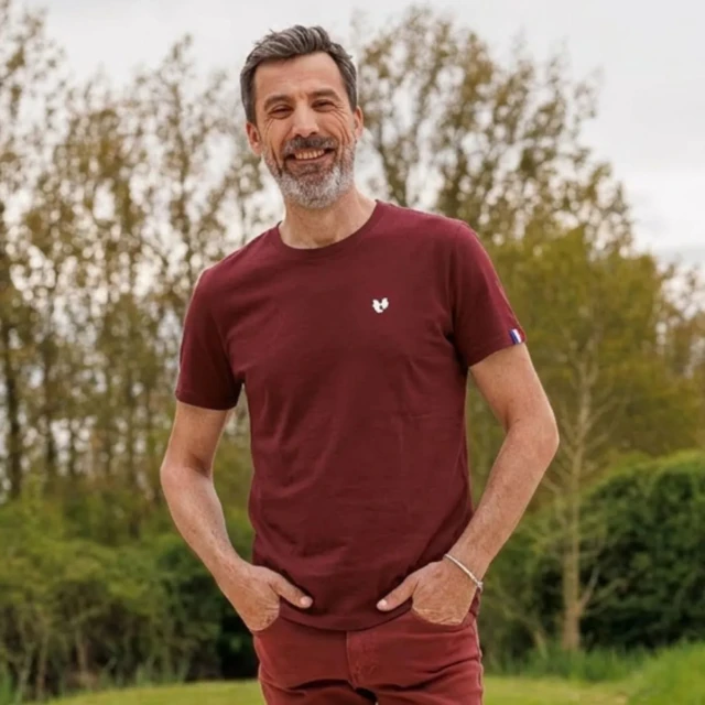 PALÂBA - T-shirt Bordeaux Jersey col rond