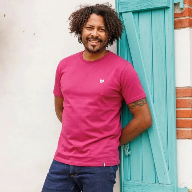 PALÂBA - T-shirt Rose Fuchsia en coton biologique