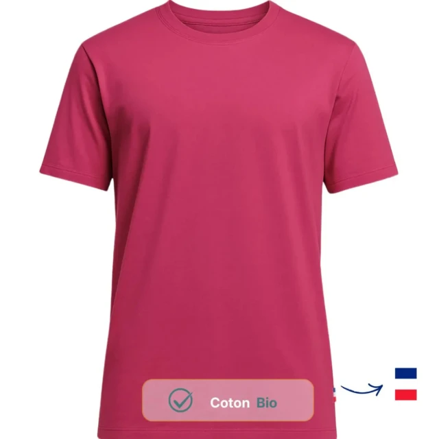 PALÂBA - T-shirt manche courte Rose Fuchsia – XL