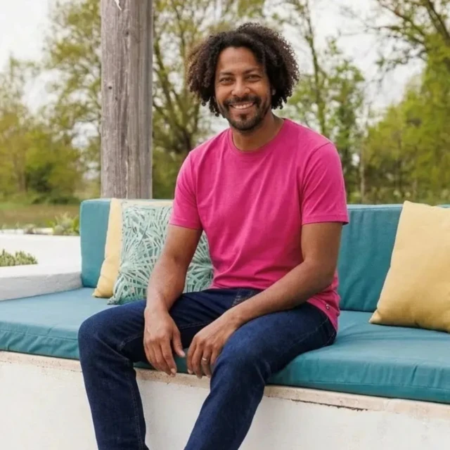 PALÂBA - T-shirt manche courte Rose Fuchsia