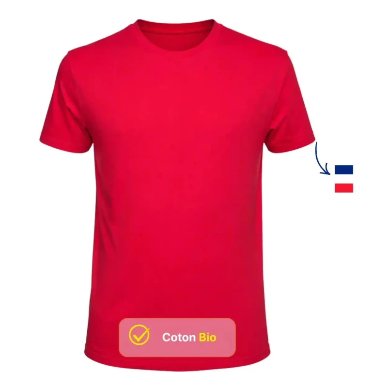 PALÂBA - Tee shirt rouge uni manche courte – XXXL