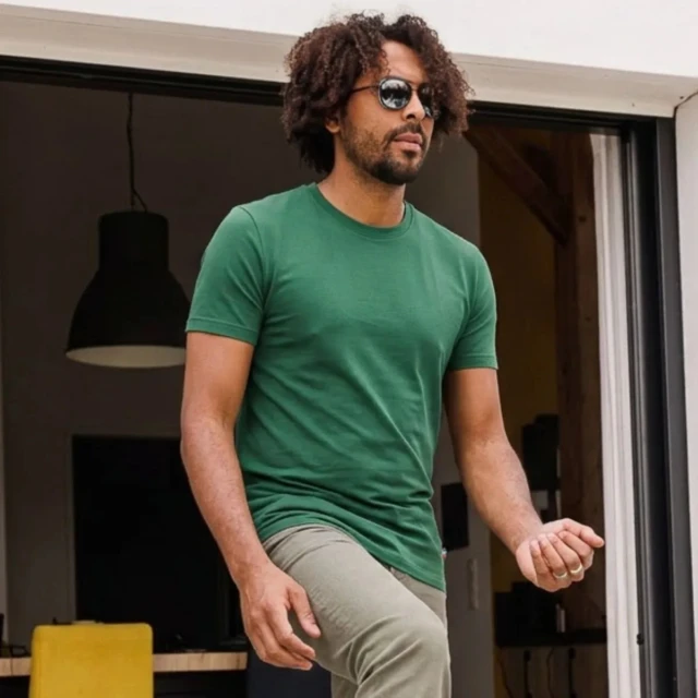 T-shirt vert bouteille coton bio par la marque PALÂBA PALÂBA - T-shirt vert bouteille coton bio