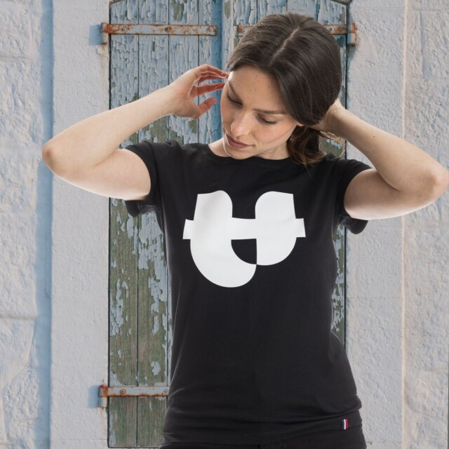 PALÂBA - T shirt coupe droite imprimé noir – XL