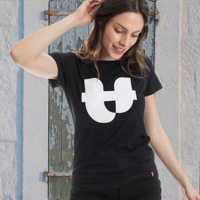 PALÂBA - T shirt coupe droite imprimé noir – XL