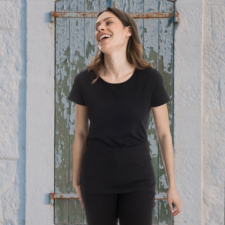 PALÂBA - T shirt uni jersey noir – XL