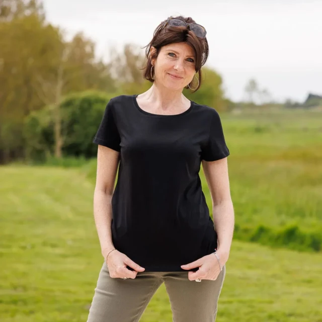 PALÂBA - T shirt uni jersey noir