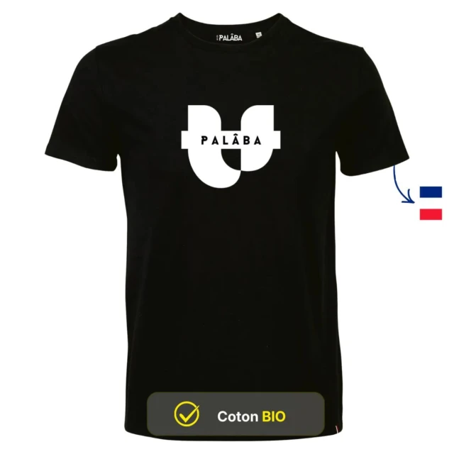PALÂBA - Tshirt noir Jersey coton – XXXL / Noir