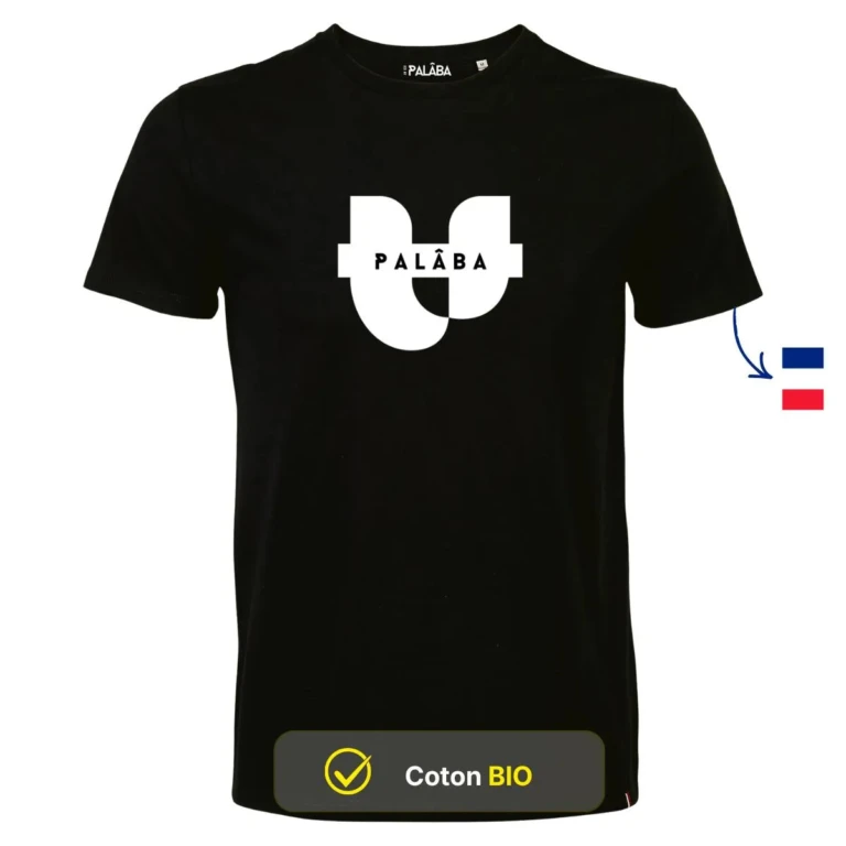 PALÂBA - Tshirt noir Jersey coton – XXXL / Noir