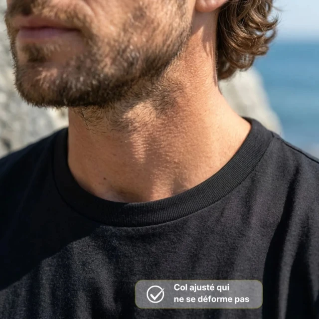 PALÂBA - Tshirt noir Jersey coton – XXXL / Noir