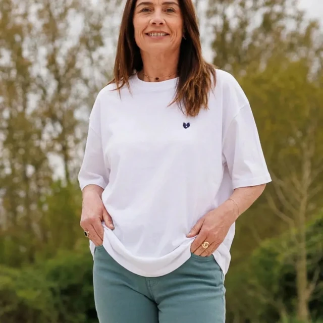 PALÂBA - T shirt oversize imprimé blanc