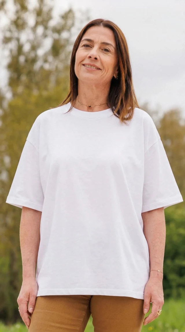 T shirt oversize coton bio blanc par la marque PALÂBA PALÂBA - T shirt oversize coton bio blanc