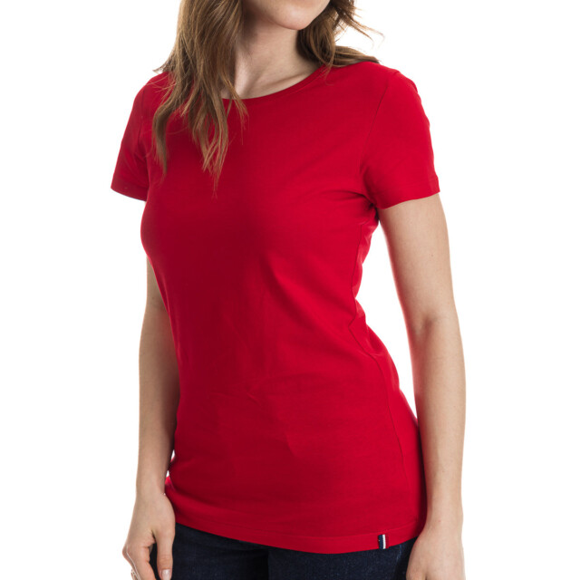 PALÂBA - T shirt en coton rouge col rond – XL