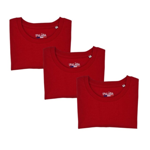 PALÂBA - Lot de 3 t shirt rouge – XXXL