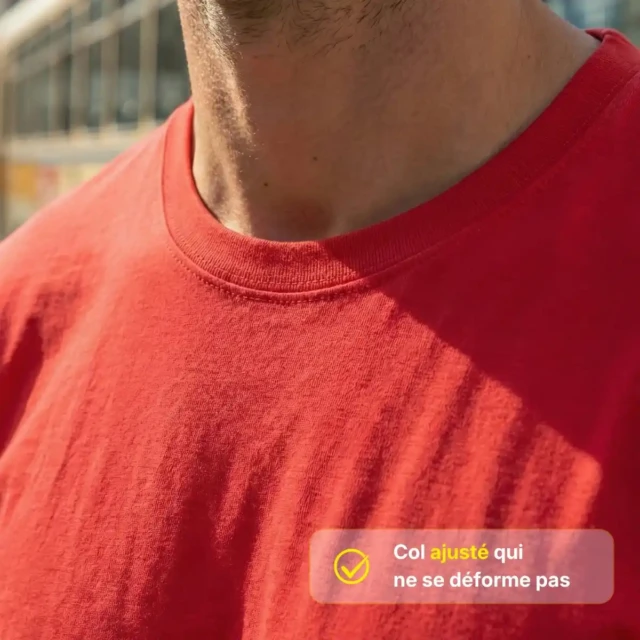 PALÂBA - Tee shirt rouge uni manche courte – XXXL