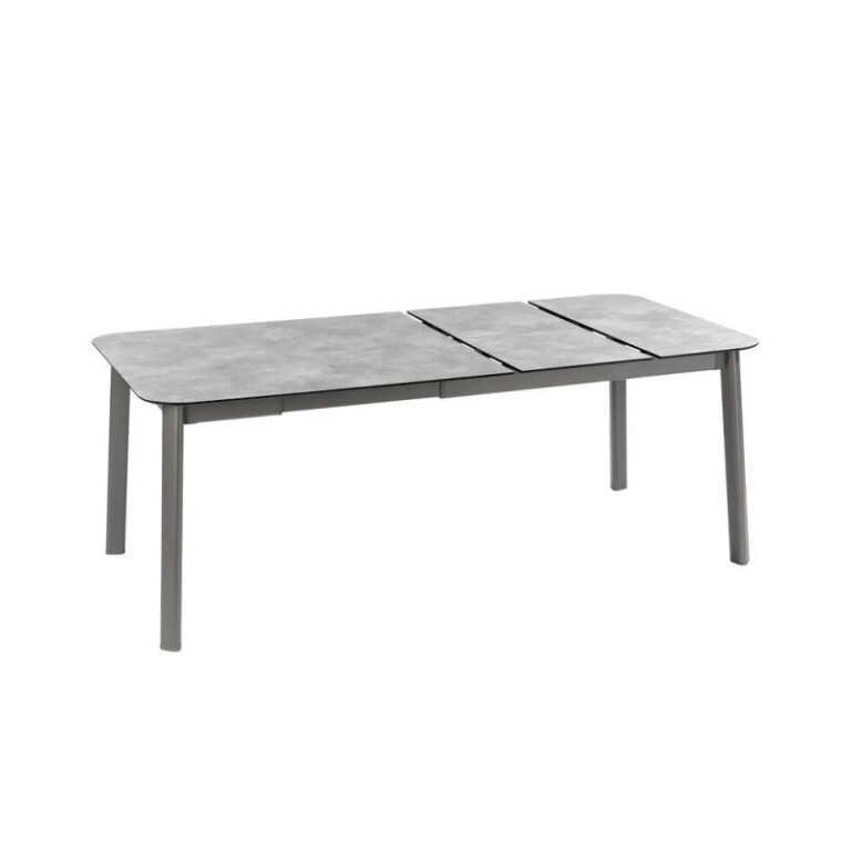 LAFUMA MOBILIER - Table de repas extensible LAFUMA MOBILIER Oron HPL 6-8 personnes GRIS CIMENT