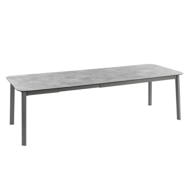 LAFUMA MOBILIER - Table de repas extensible LAFUMA MOBILIER Oron HPL 8-10 personnes GRIS CIMENT