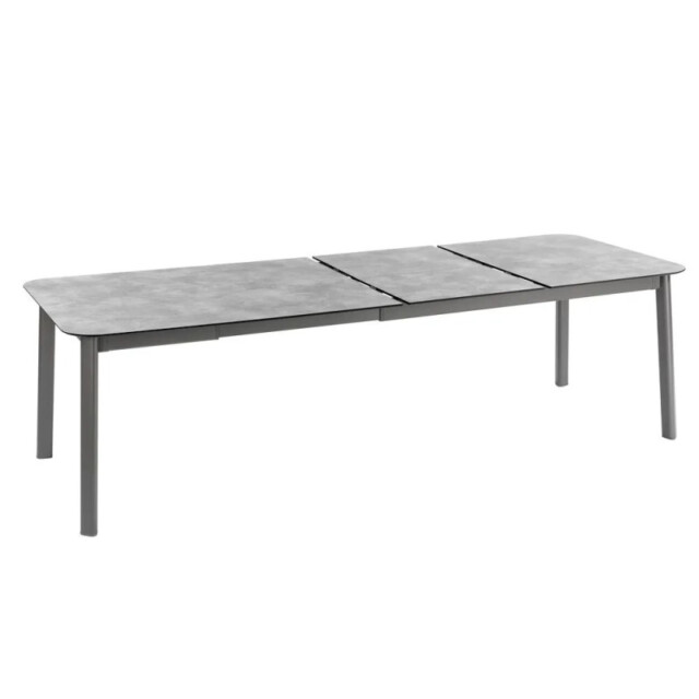 LAFUMA MOBILIER - Table de repas extensible LAFUMA MOBILIER Oron HPL 8-10 personnes GRIS CIMENT