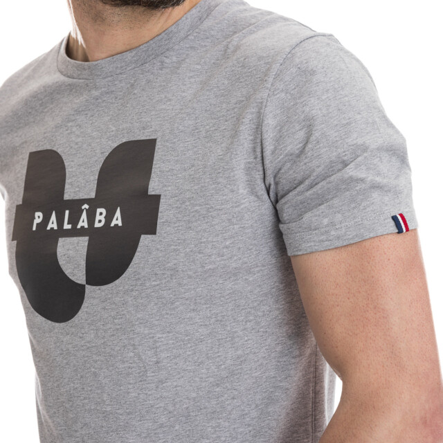 PALÂBA - Tee shirt gris col rond coton 100% bio – XXXL / Gris