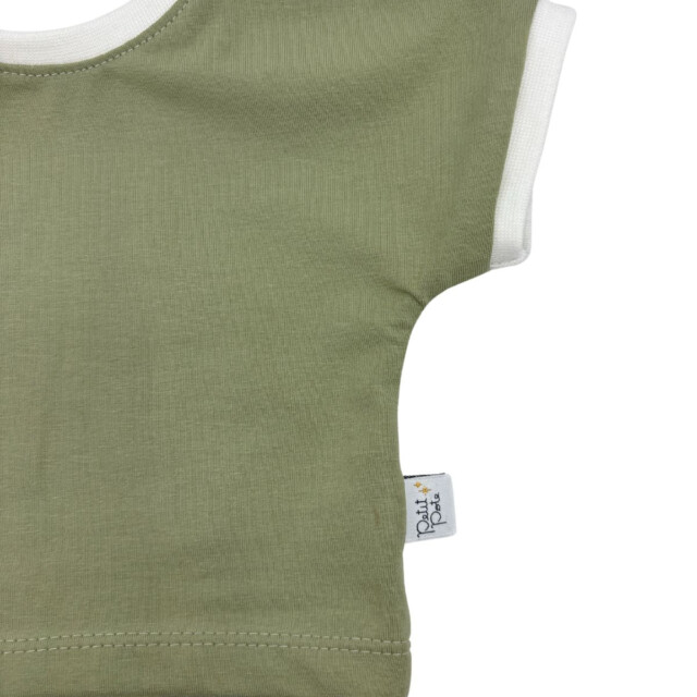 Petit Pote - T-shirt enfant Jersey Kaki – 4 ans / Vert kaki