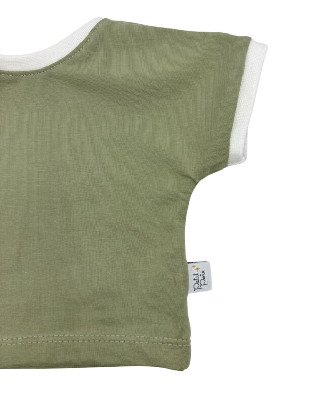 Petit Pote - T-shirt enfant Jersey Kaki – 4 ans / Vert kaki