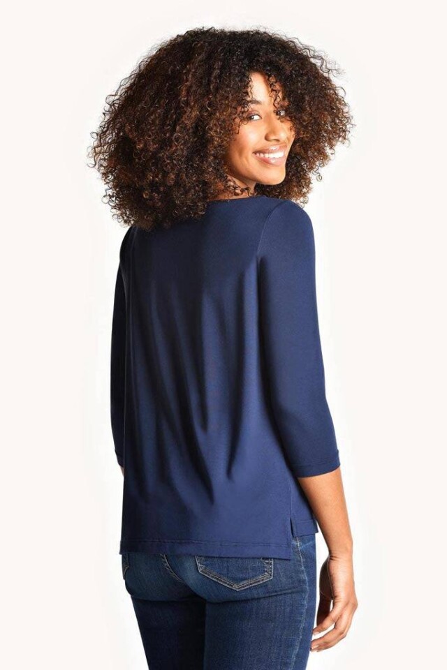 Thelma Rose - Haut col bateau Méline – 44 / Bleu marine