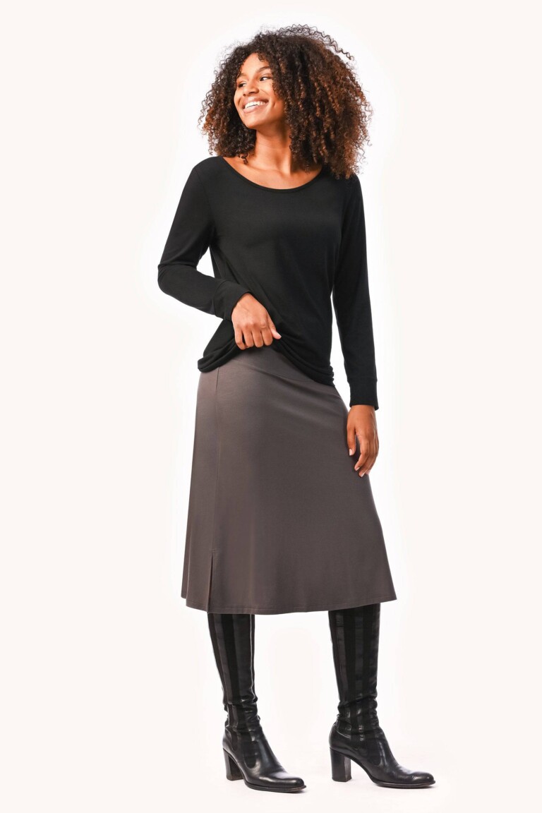 Thelma Rose - Jupe midi fendue Ombeline – 44 / Navy