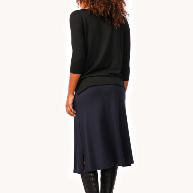 Thelma Rose - Jupe midi fendue Ombeline – 44 / Navy
