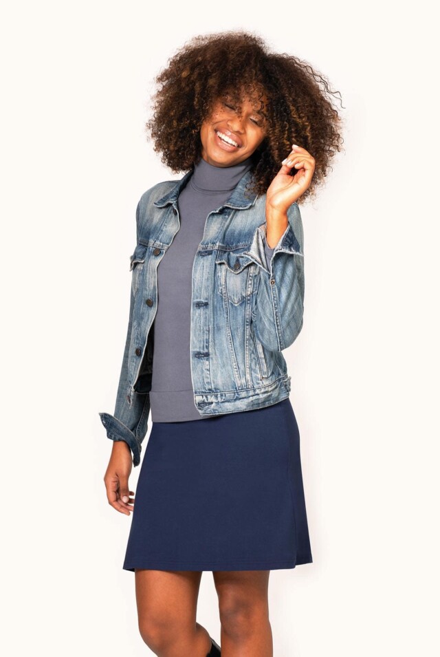 Thelma Rose - Jupe courte évasée Lanie – 44 / Bleu marine