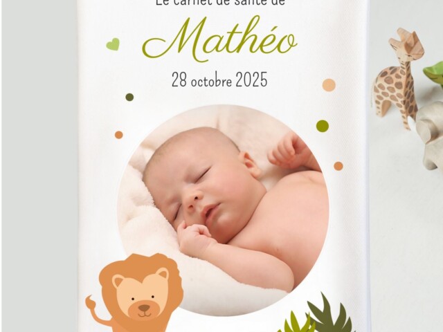 customall - Carnet de santé photo du petit roi lion – Sac intissé couleur chocolat
