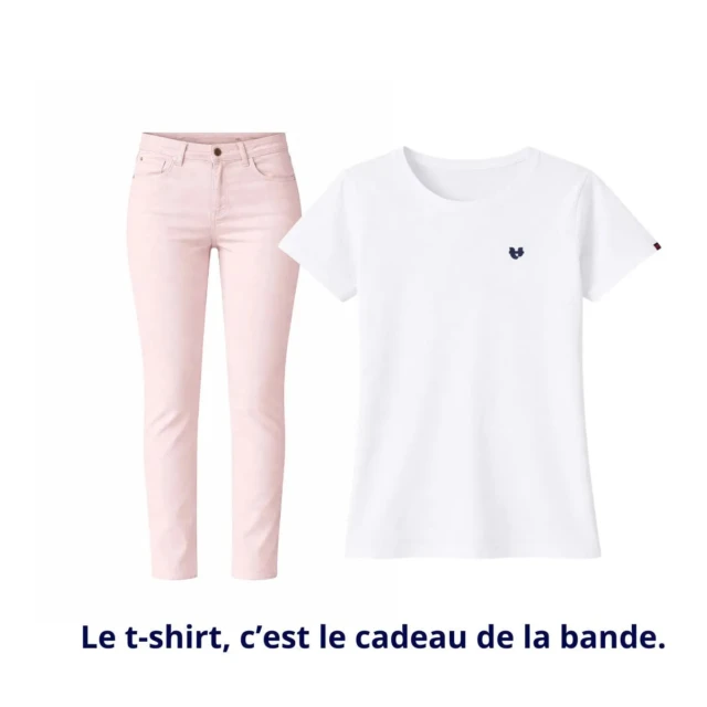 PALÂBA - Jean français Femme Rose – 48
