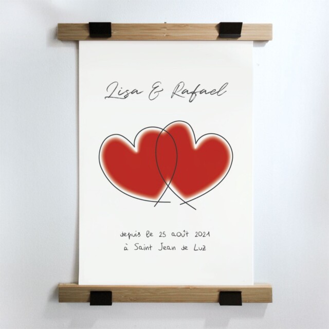 L’Atelier BABY’SPHERE - ❤️ Affiches Saint‑Valentin personnalisées – 4 modèles au choix pour un message d’amour unique
