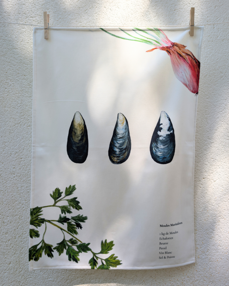 114 36d6be60 b804 402c b23a 8cce56182ac0 varek.illustrations - Torchon 100% coton : Les Moules Marinières