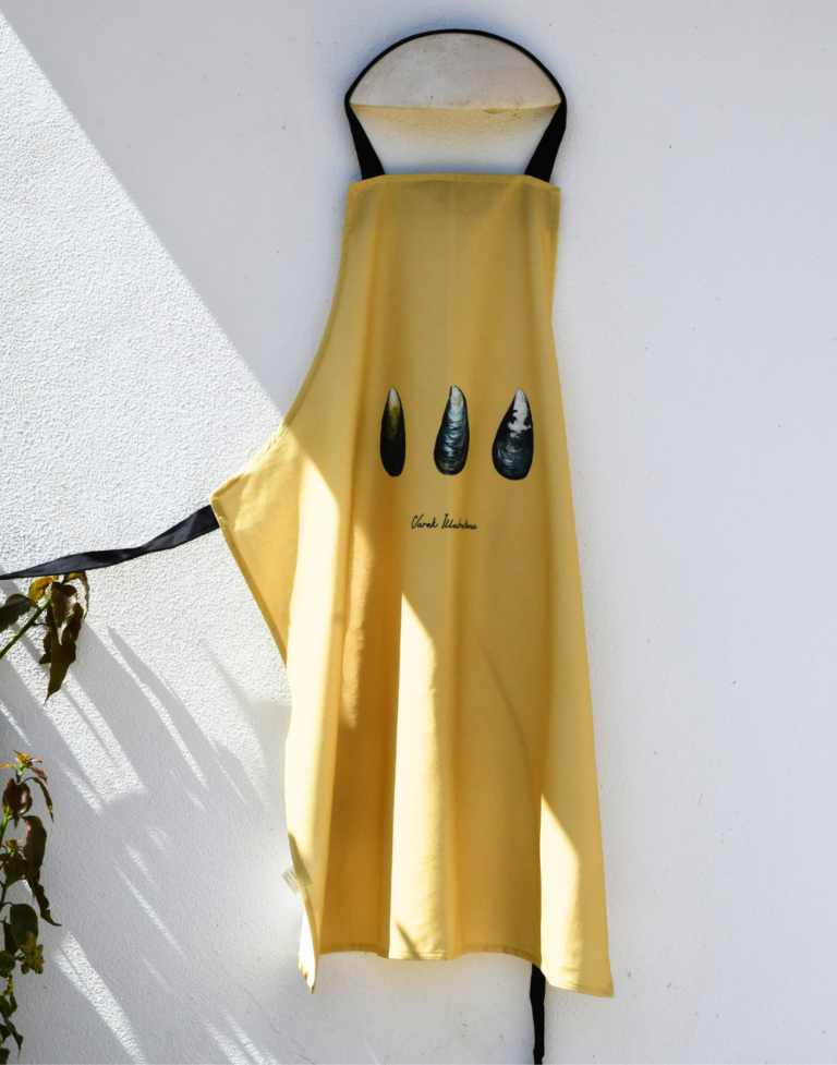 121 varek.illustrations - Tablier Curry 100% coton : Les Moules