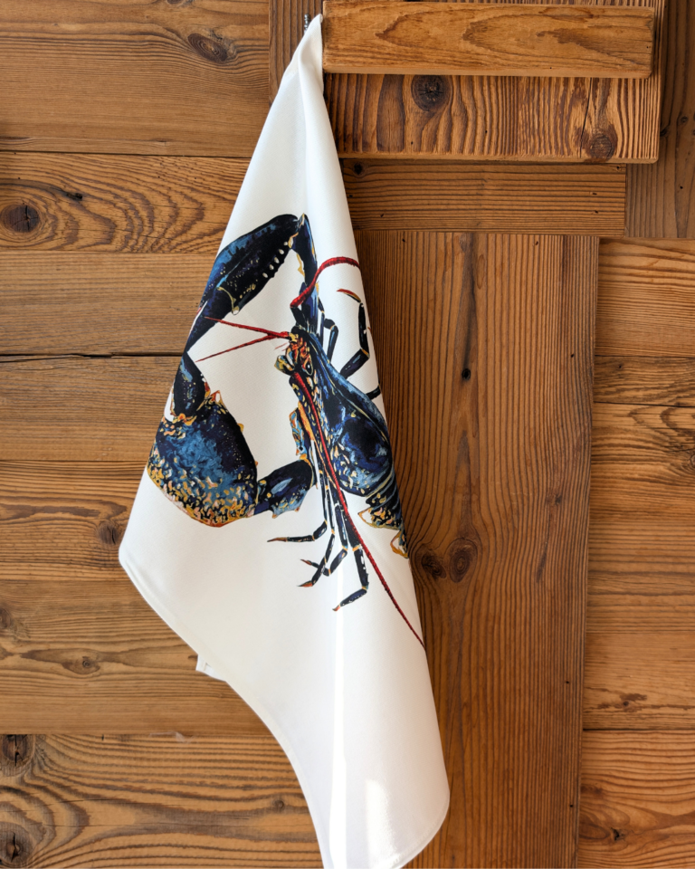 144 varek.illustrations - Torchon 100% coton : Le Homard