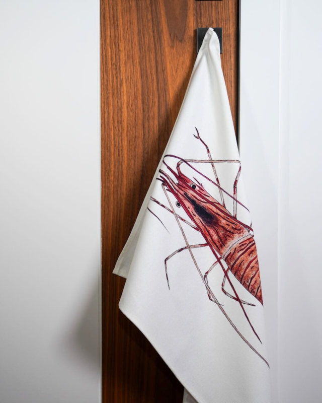 varek.illustrations - Torchon 100% coton : La Crevette