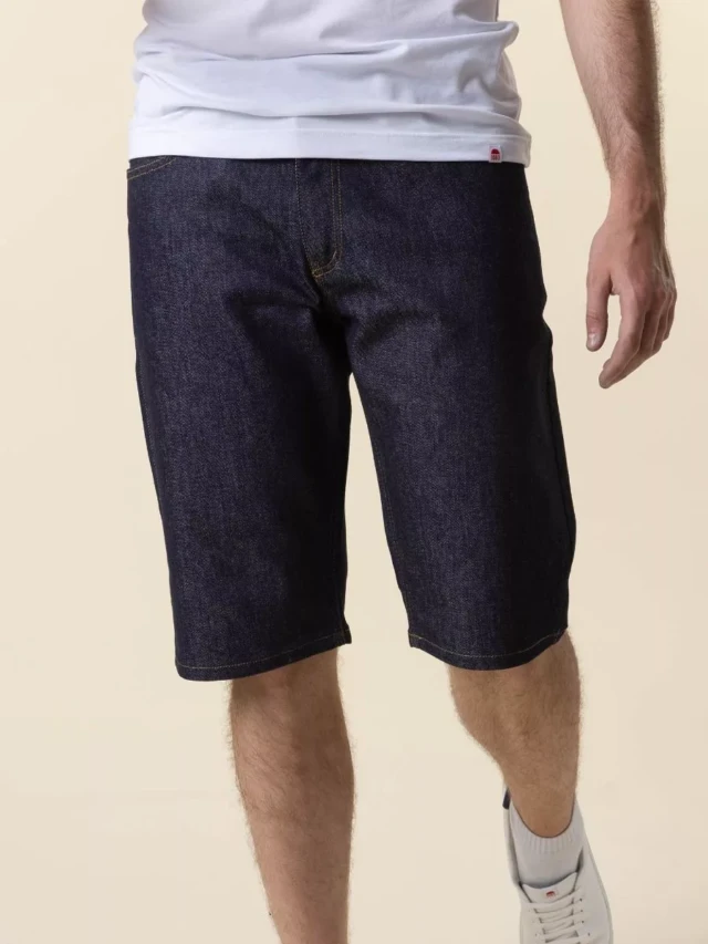 1083 - BERMUDA AJUSTE 173N coton bio superdenim flex indigo brut Homme