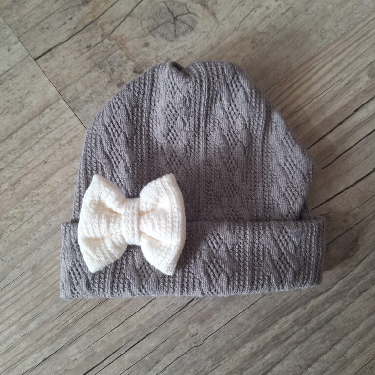 La Fabrique A DeDeuh - Bonnet noeud en tissu maille de coton façon tricot jacquard 9 couleurs – adulte