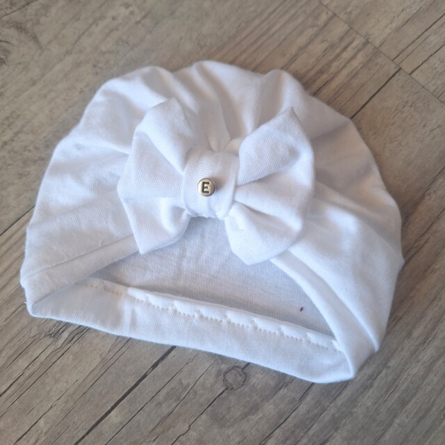 La Fabrique A DeDeuh - Turban nœud Initiale perle en jersey extensible 10 couleurs – adulte