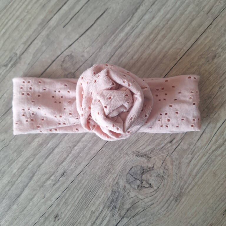La Fabrique A DeDeuh - Ensemble Bébé – Jersey Ajouré Broderie Anglaise – Finitions au Choix – Oeko-Tex – 9.12 mois / Turban+bandeau+moufles+chausson